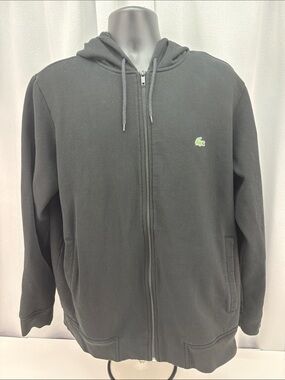 Lacoste Hoodie Mens 3XL Full Zip Black
